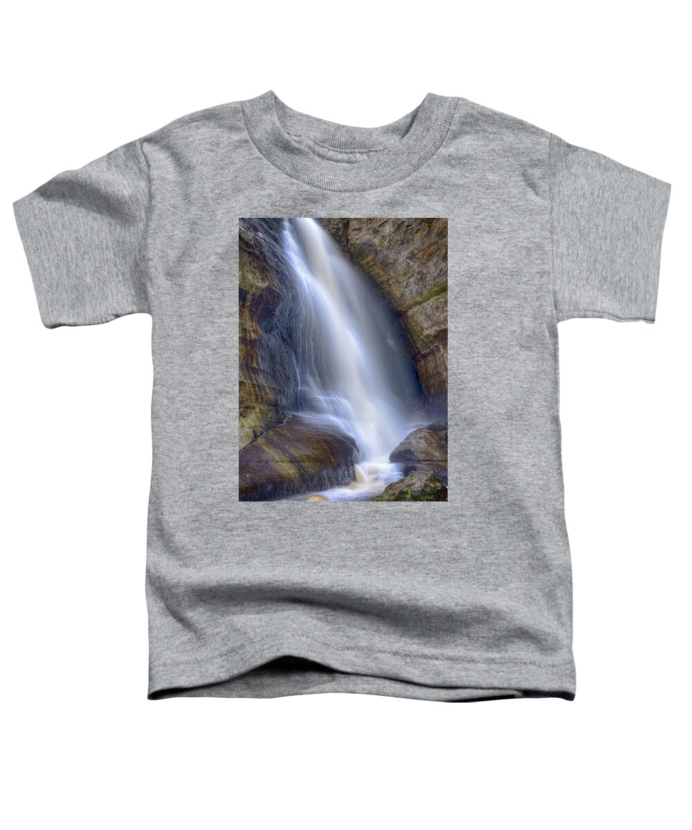 Waterfall Toddler T-Shirt featuring the photograph Miners Falls by Brad Bellisle
