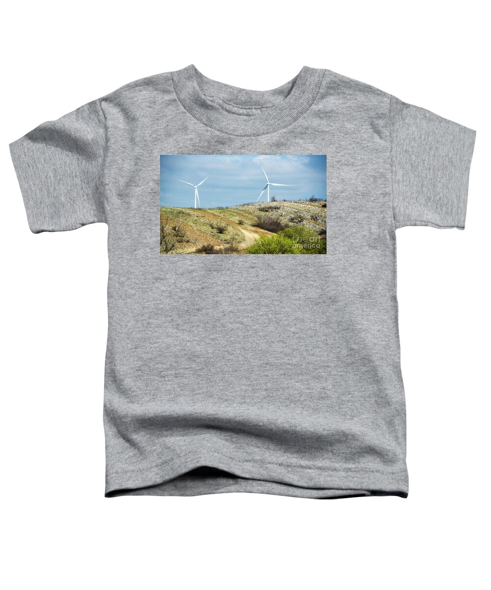 Windmill Toddler T-Shirt featuring the photograph Modern Windmill by Cheryl McClure