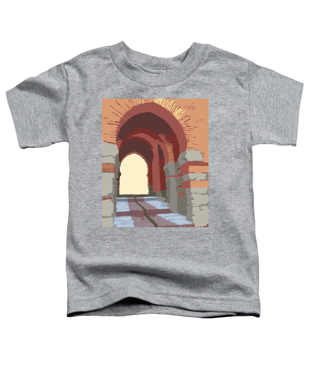 Spain Toddler T-Shirt featuring the digital art Moorish Arches by K M Pawelec