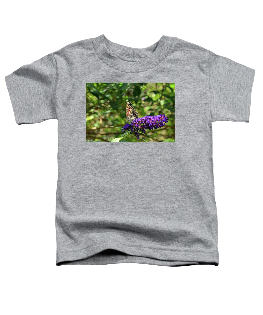 Admiral Butterfly 2 Toddler T-Shirt featuring the photograph Admiral Butterfly 2 by Lisa Wooten