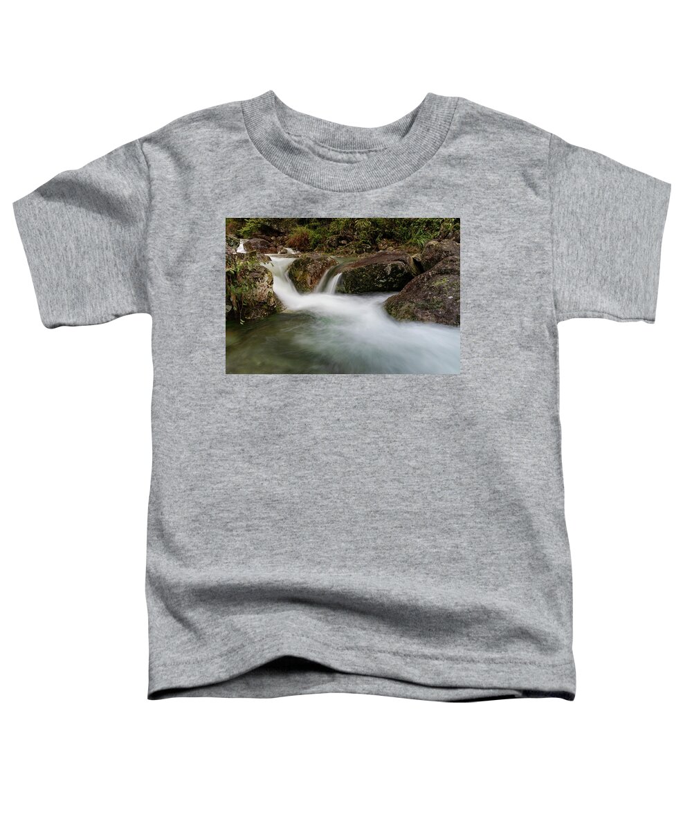 Waterfall Toddler T-Shirt featuring the photograph Mountain Waterfall IV by William Dickman