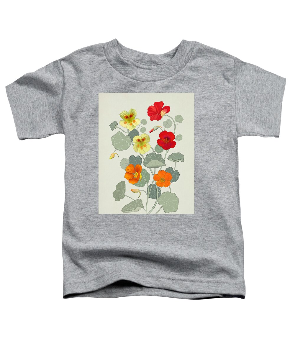 Flower Toddler T-Shirt featuring the digital art Nasturtium by M Spadecaller