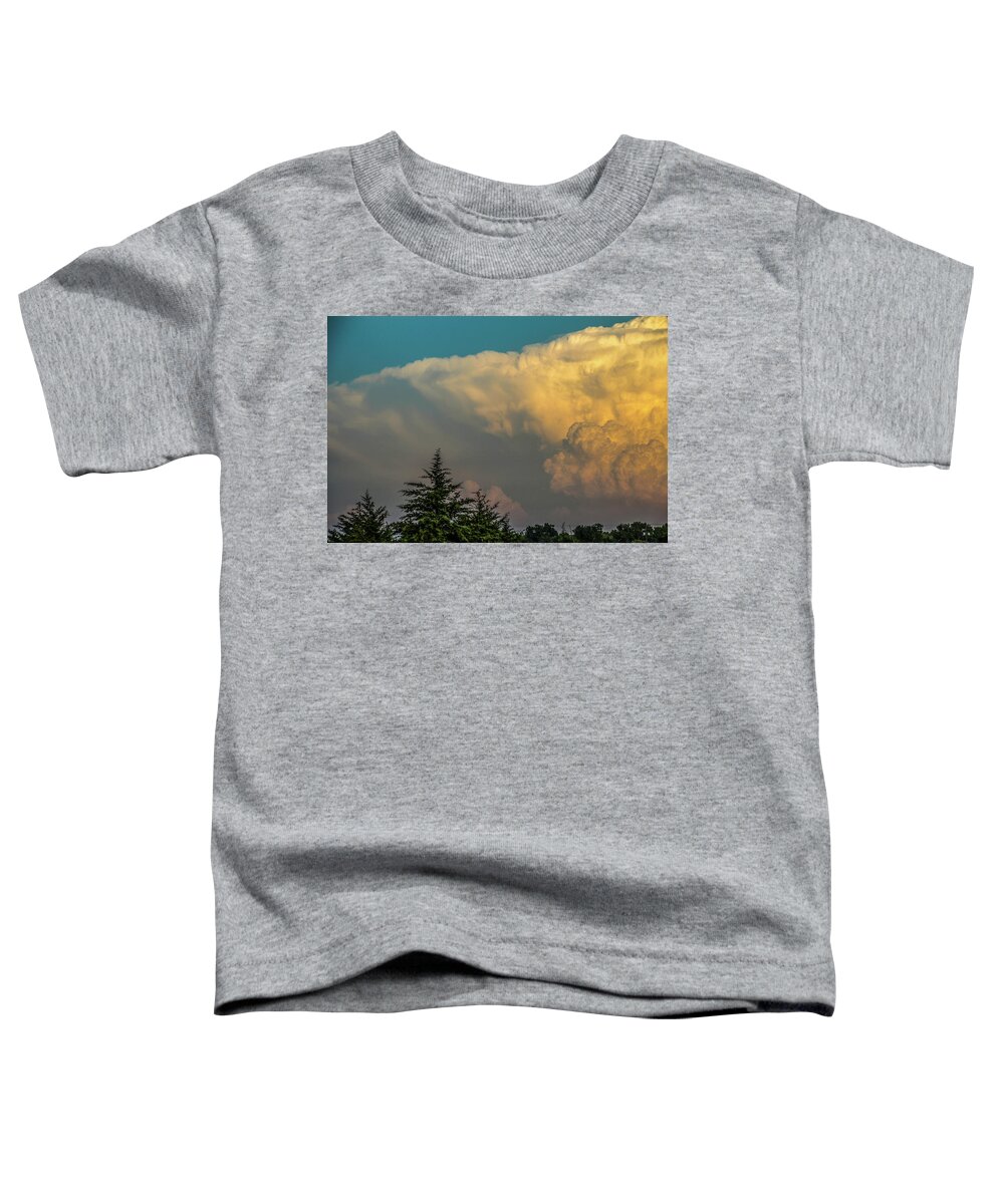 Nebraskasc Toddler T-Shirt featuring the photograph Nebraska Sunset Thunderheads 044 by NebraskaSC