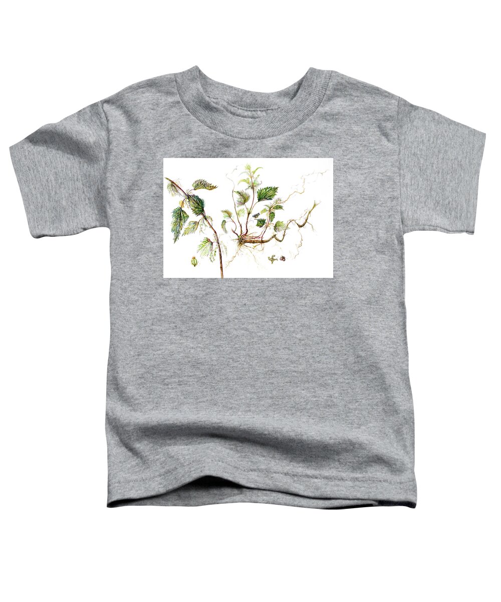 Nettles Toddler T-Shirt featuring the painting Nettle by Gloria Newlan