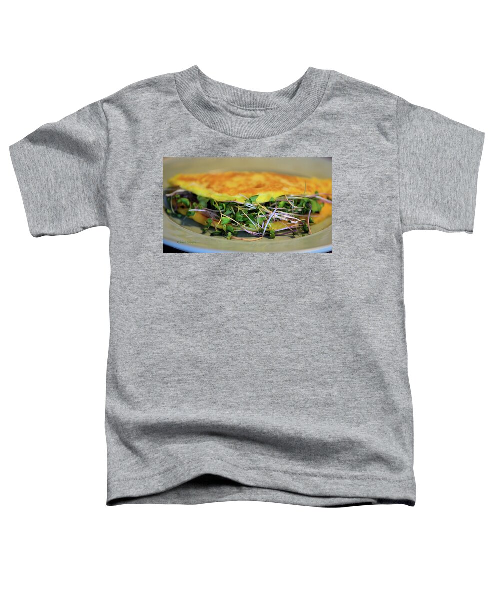 Food Toddler T-Shirt featuring the photograph Omelette With Sprouts by Kae Cheatham