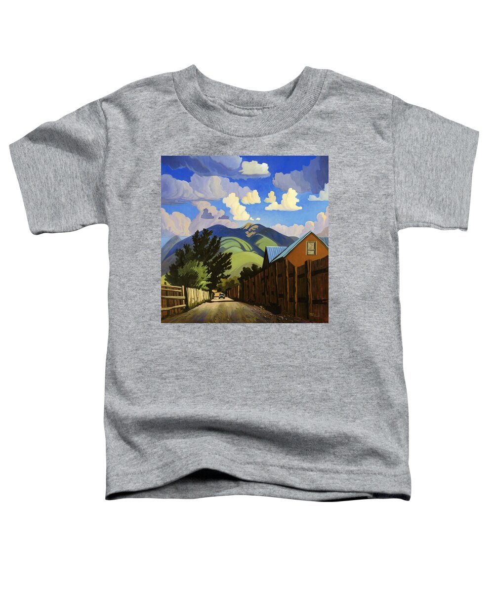 Taos Toddler T-Shirt featuring the painting On the Road to Lili's by Art West