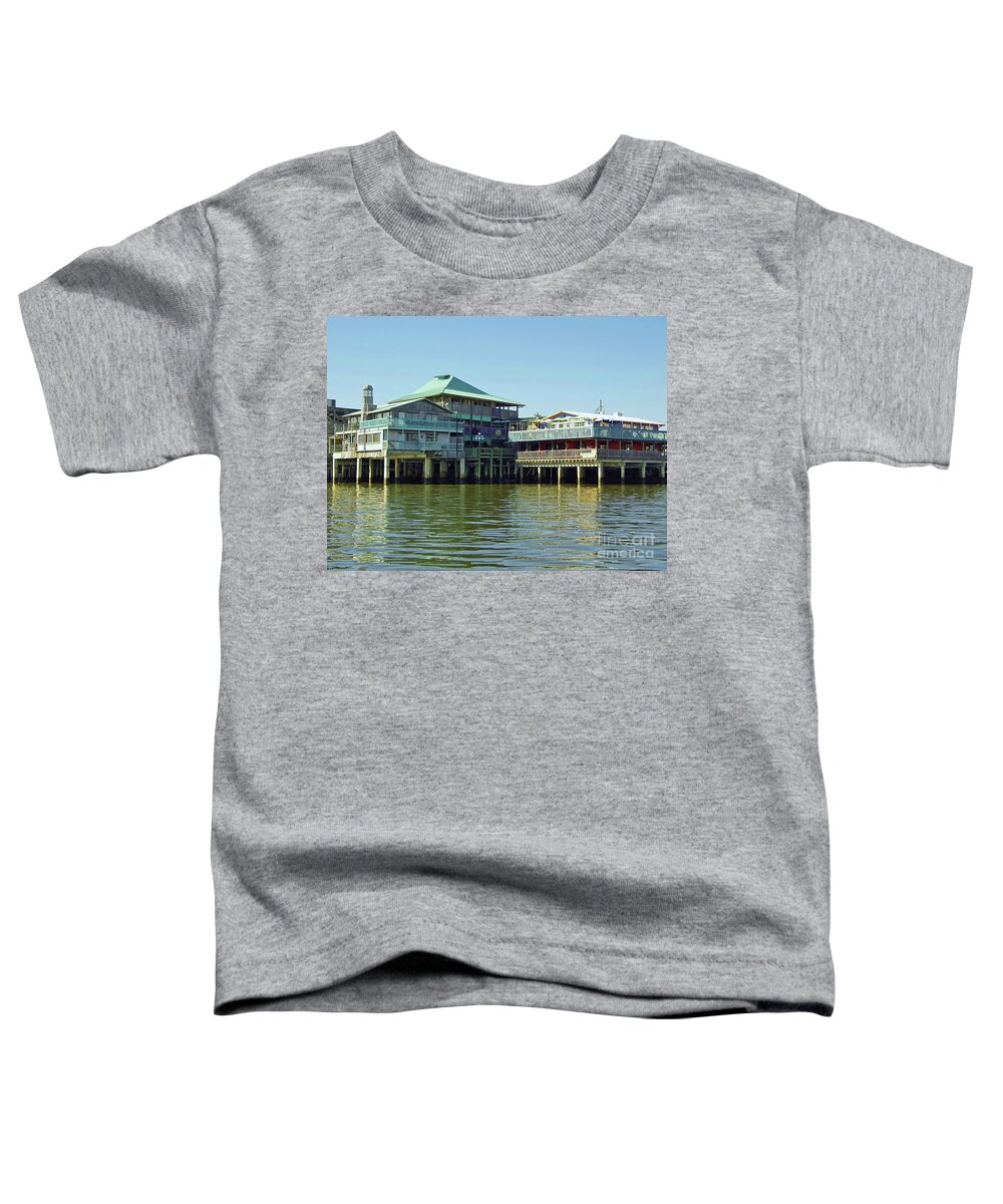 Cedar Key Toddler T-Shirt featuring the photograph On The Waterfront by D Hackett