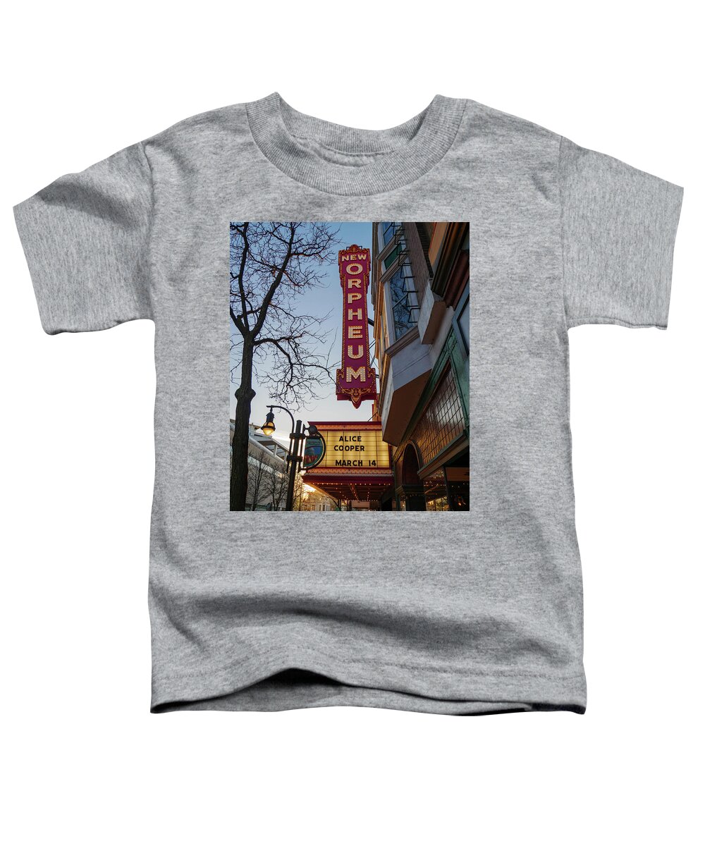 Alice Cooper Toddler T-Shirt featuring the photograph Orpheum Theater Madison, Alice Cooper Headlining by Todd Bannor