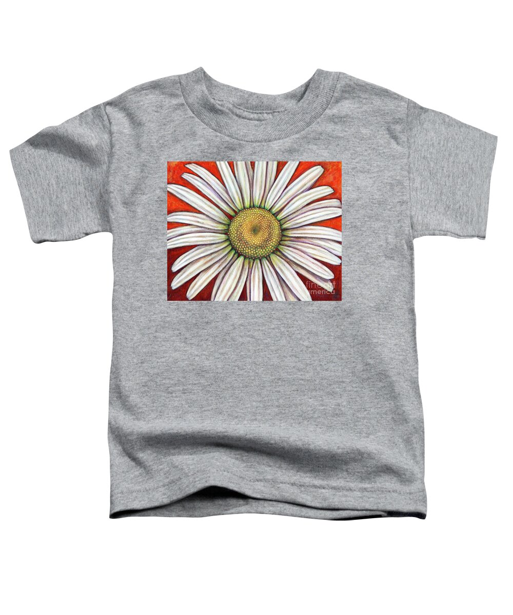 Daisy Toddler T-Shirt featuring the painting Ox-Eyed Daisy by Amy E Fraser