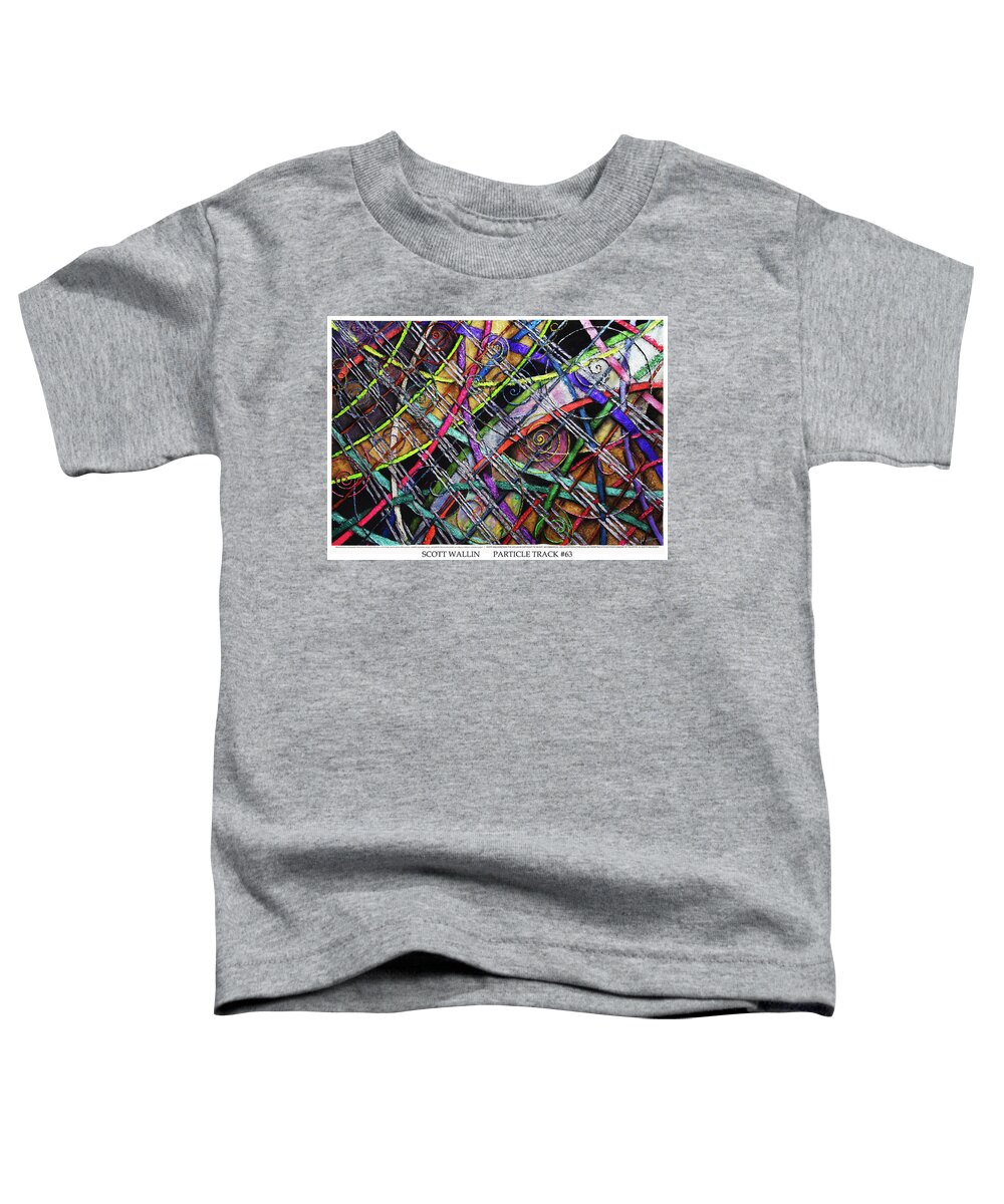 The Particle Track Series Is A Bright Toddler T-Shirt featuring the painting Particle Track Sixty-three by Scott Wallin