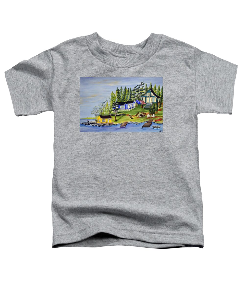 Abstract Toddler T-Shirt featuring the painting Pencil Lake by Heather Lovat-Fraser