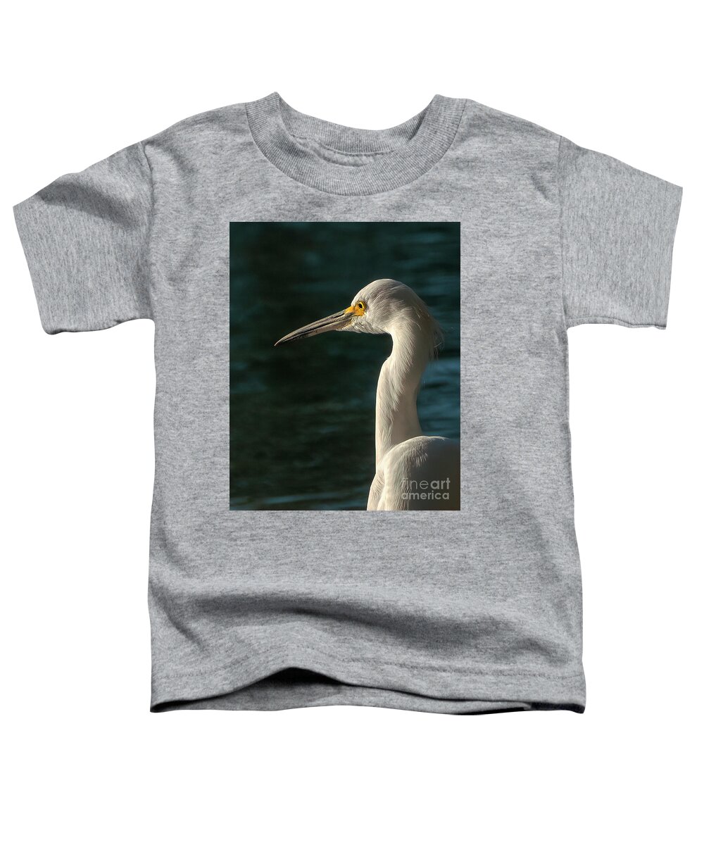 Bird Toddler T-Shirt featuring the photograph Pensive Egret by Priscilla Burgers