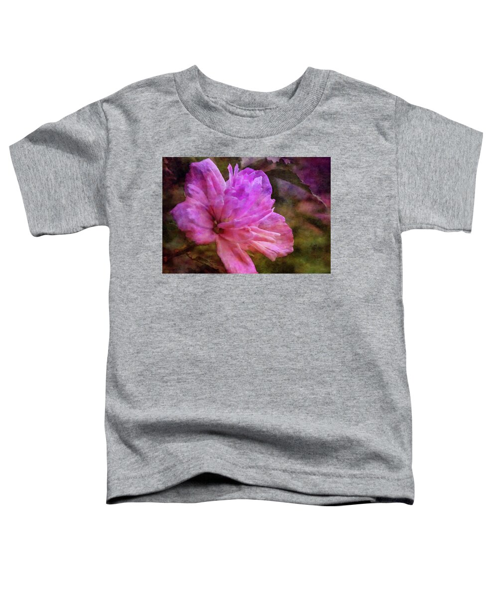 Impressionist Toddler T-Shirt featuring the photograph Pink Rose of Sharon 4922 IDP_2 by Steven Ward