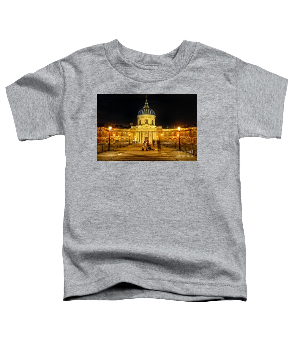 Paris Toddler T-Shirt featuring the photograph Pont des Arts night by Benny Marty