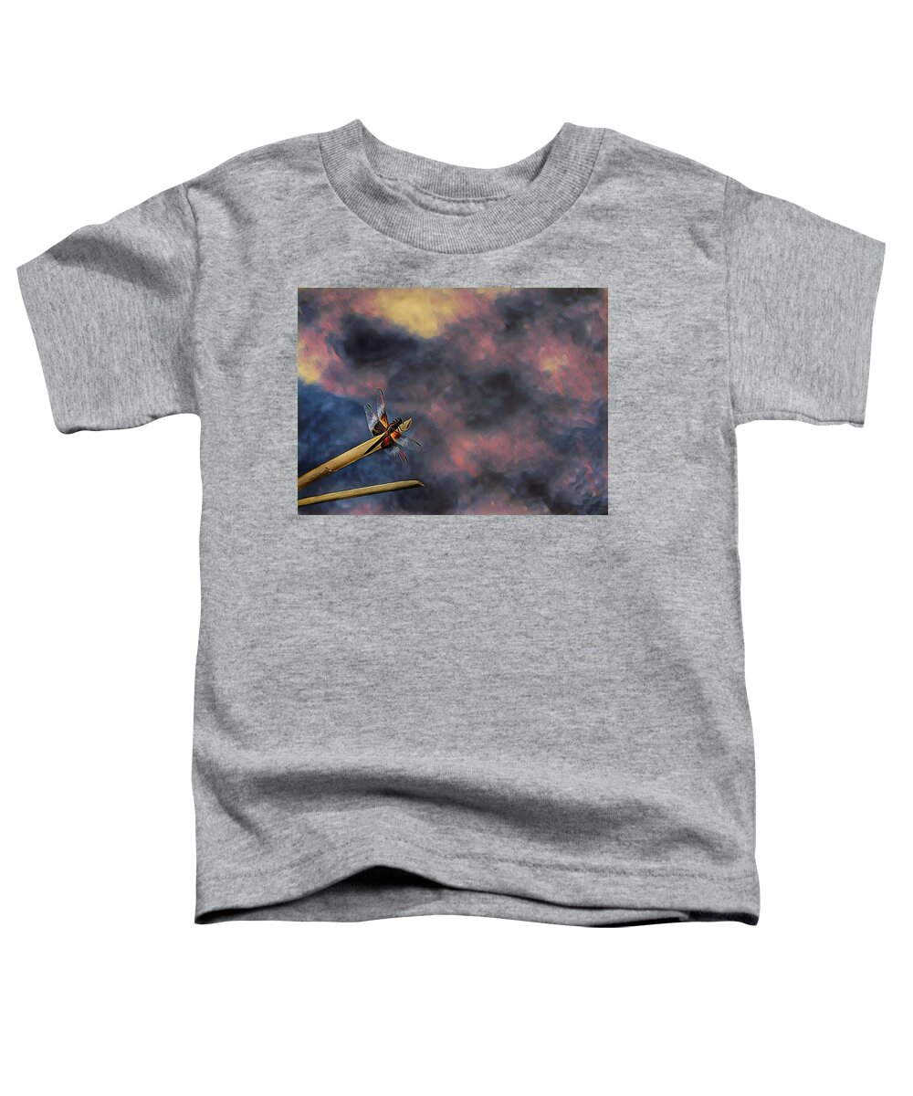 Dragonfly Toddler T-Shirt featuring the photograph Portrait Of A Widow Skimmer by Mark Fuller