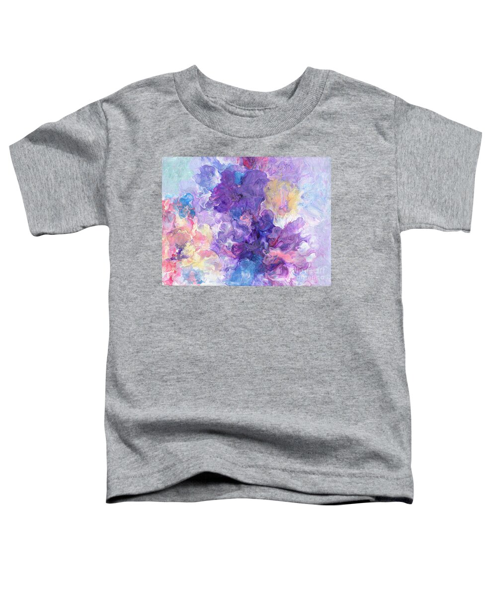 Purple Passion Toddler T-Shirt featuring the painting Purple Passion by Marlene Book