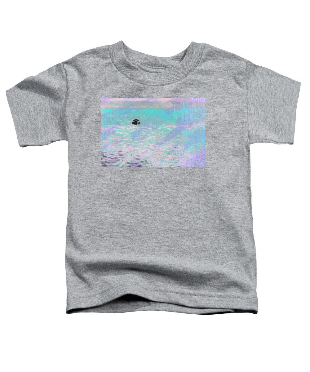 Abstract Toddler T-Shirt featuring the photograph Purple Water Kayak by Marianne Campolongo