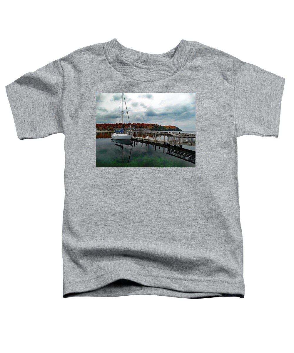 End Of The Summer Toddler T-Shirt featuring the photograph Reflecting on the End of the Season by David T Wilkinson