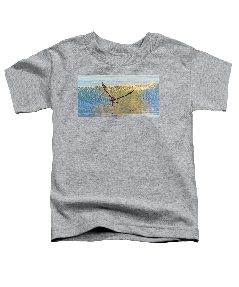 Sunset Toddler T-Shirt featuring the photograph Riding the waves by DJA Images