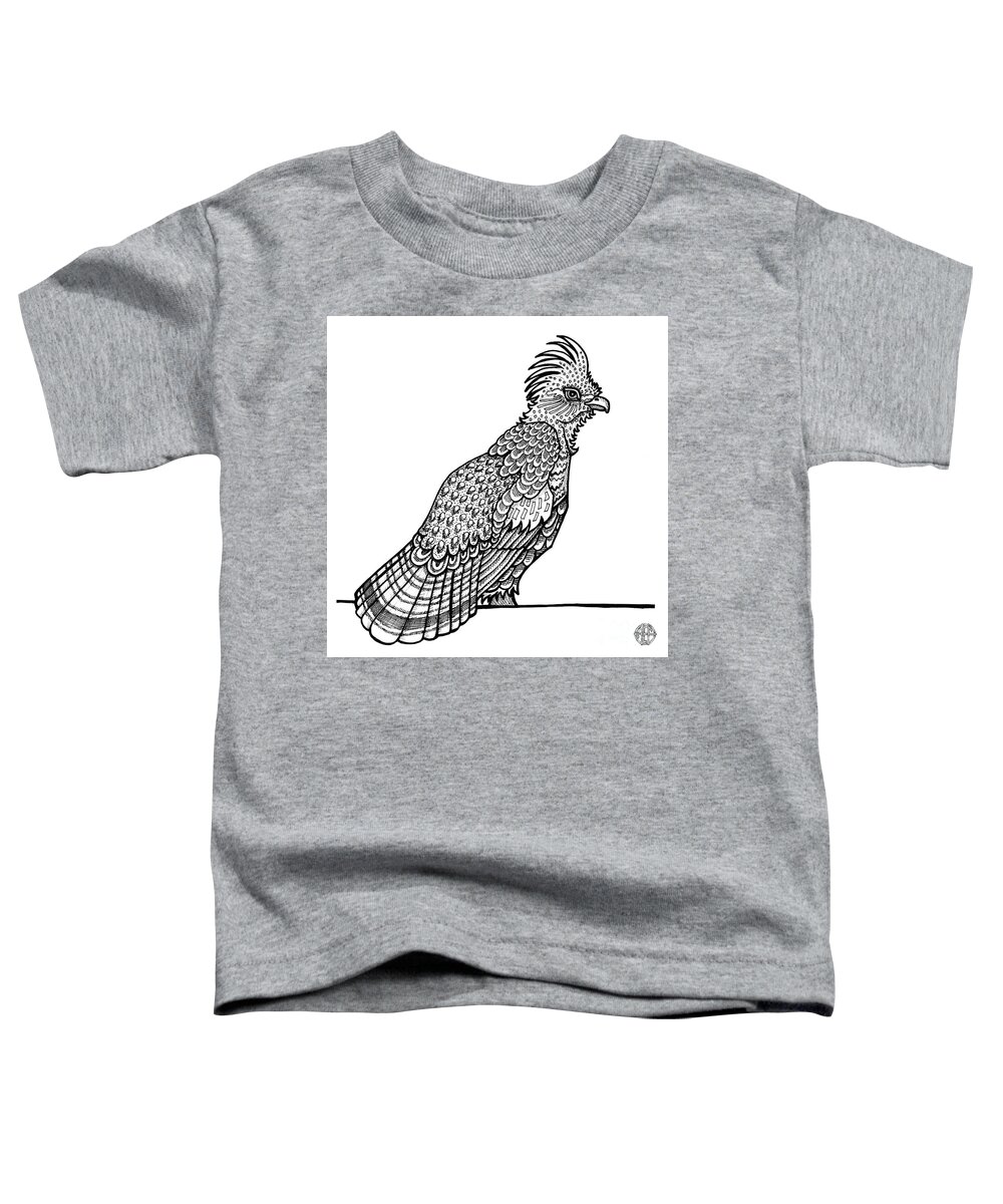 Animal Portrait Toddler T-Shirt featuring the drawing Ruffed Grouse by Amy E Fraser