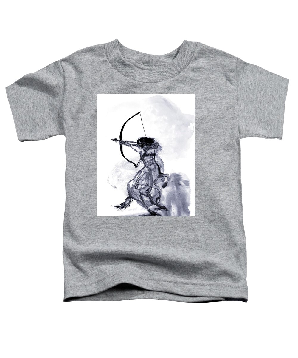 Sagittarius Toddler T-Shirt featuring the painting Sagittarius by Abstract Angel Artist Stephen K