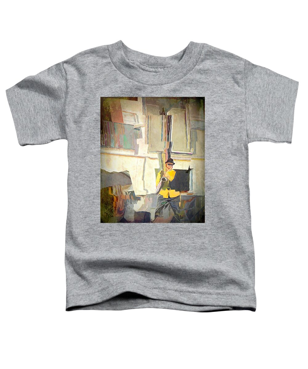 Cubism Toddler T-Shirt featuring the photograph Sax Man by Pete Rems