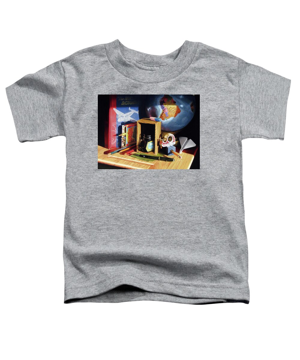 Wooden Box Toddler T-Shirt featuring the pastel Secondary Box by Dianna Ponting