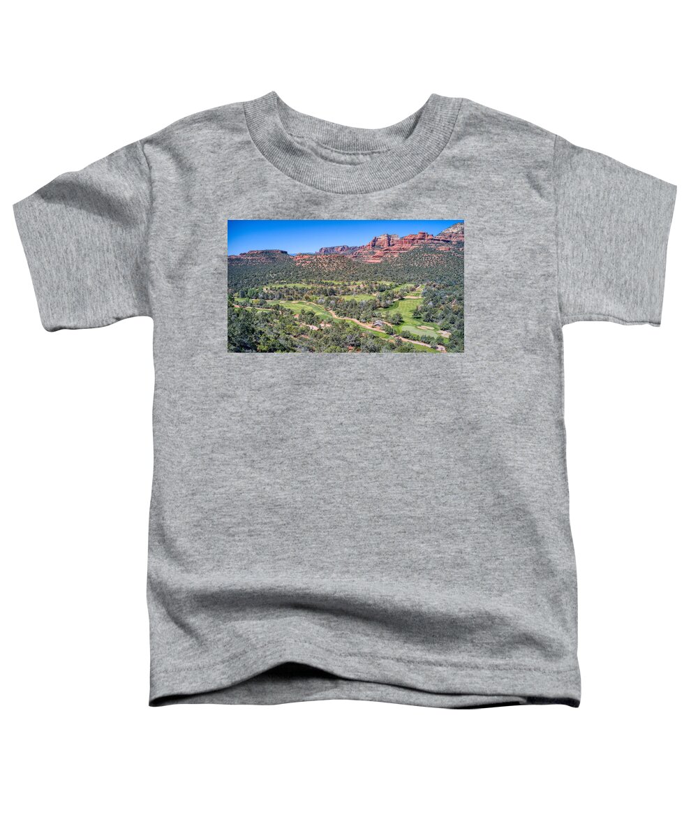 Sky Toddler T-Shirt featuring the photograph Sedona Golf Course Seven Canyons by Anthony Giammarino