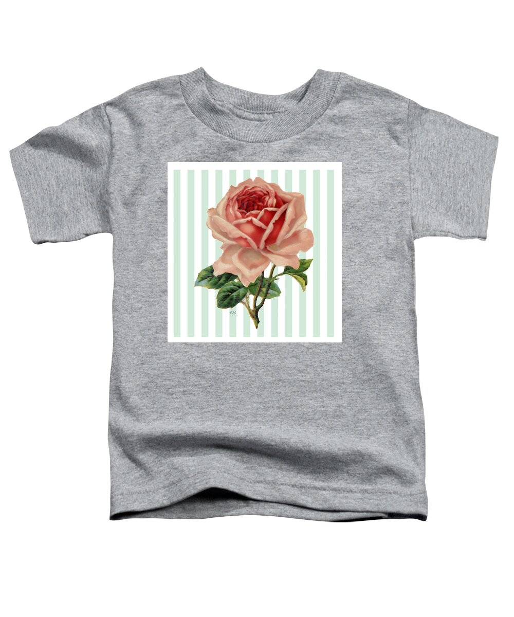 Shades Of Coral Painted Rose Toddler T-Shirt featuring the photograph Shades of Coral Painted Rose by Sandi OReilly