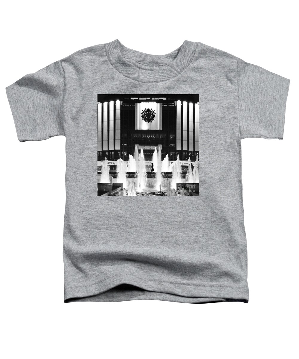 Shadow Lady Toddler T-Shirt featuring the photograph Shadow lady - black and white by Yavor Mihaylov