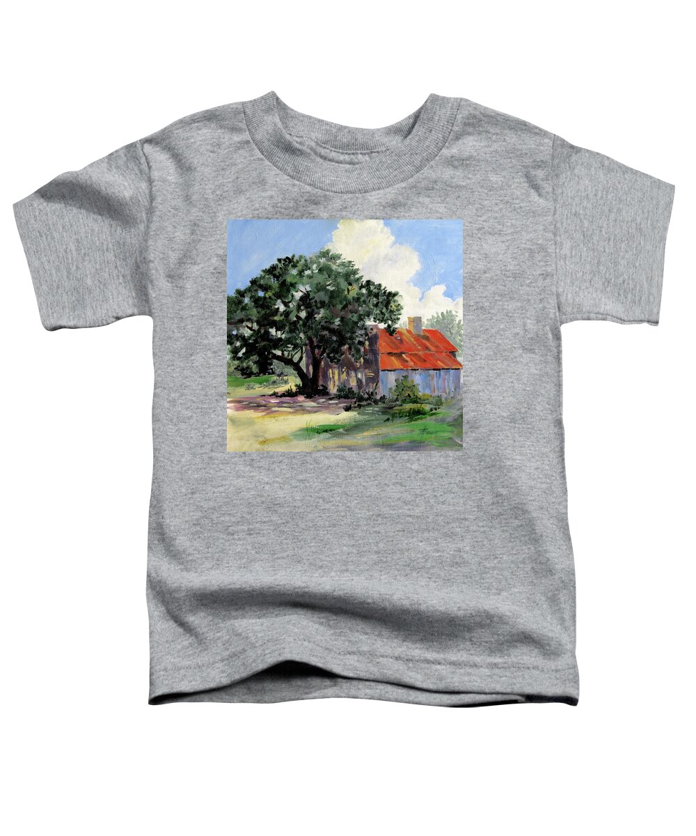 Landscaper Toddler T-Shirt featuring the painting Shady Spot by Adele Bower