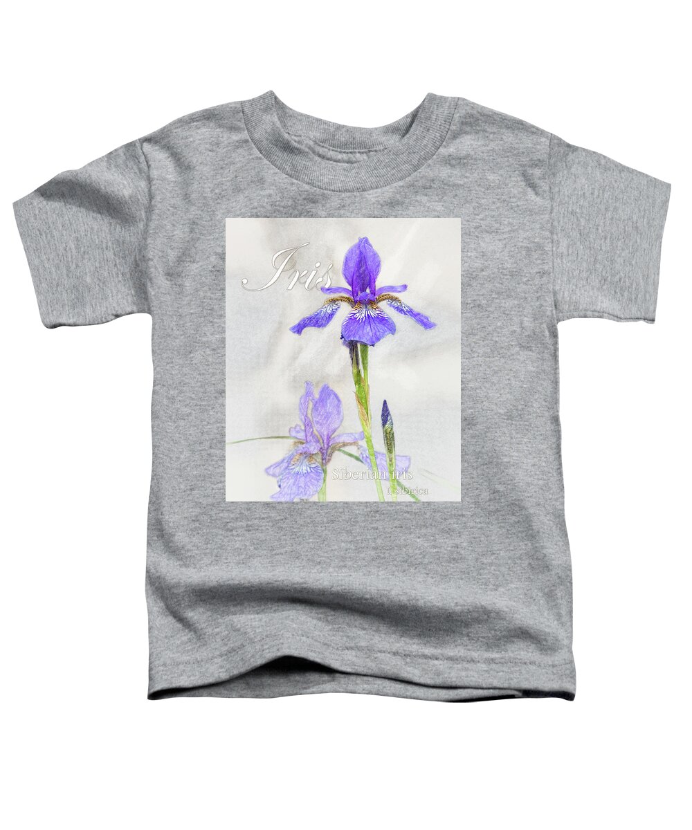 5dmkiv Toddler T-Shirt featuring the digital art Siberian Iris Graphic by Mark Mille