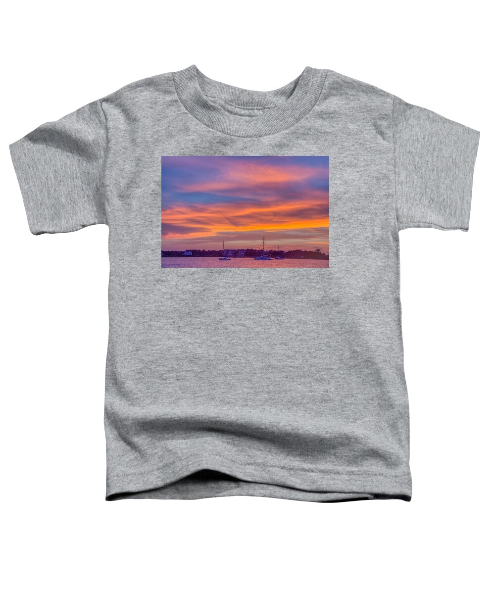 Sunset Toddler T-Shirt featuring the photograph Silver Lake Sunset 2010-10 06 by Jim Dollar