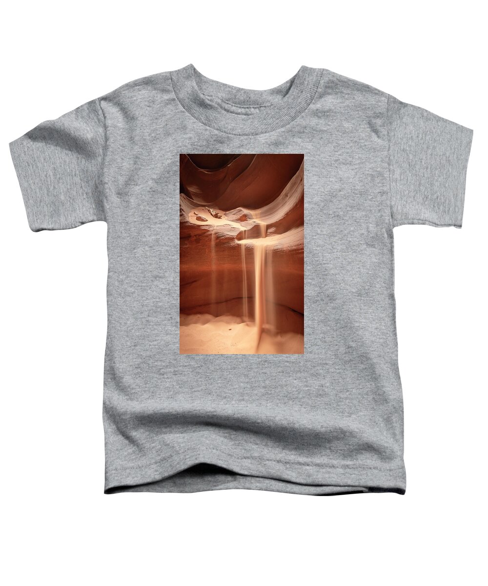 Sandstone Toddler T-Shirt featuring the photograph Slipping Away by Laura Hedien