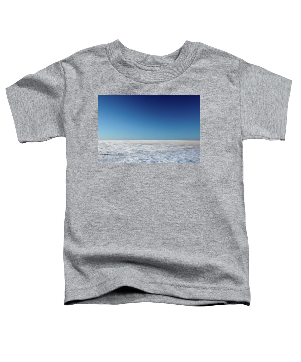 Great Plains Toddler T-Shirt featuring the photograph Snowy Desert by Todd Klassy