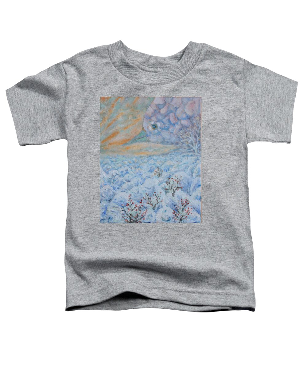 Somewhere High Toddler T-Shirt featuring the painting Somewhere high by Elzbieta Goszczycka