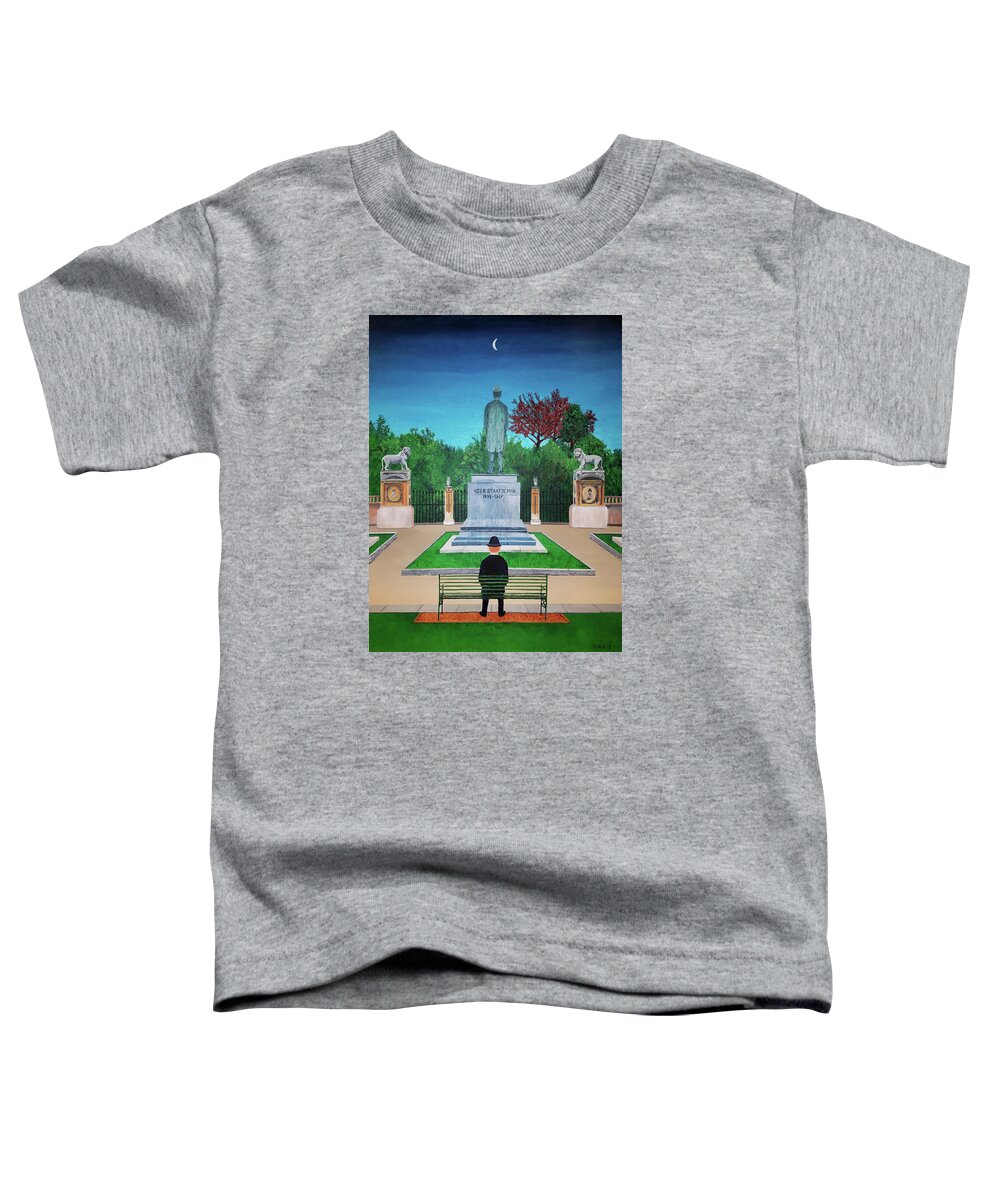 Magritte Toddler T-Shirt featuring the painting Somewhere in Belgium by Thomas Blood