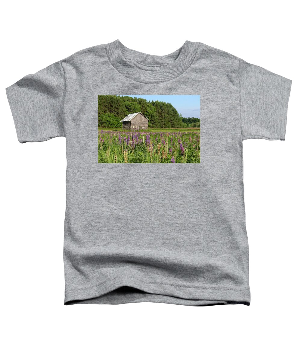 Lupine Toddler T-Shirt featuring the photograph Spring Lupine Farm 29 by Brook Burling