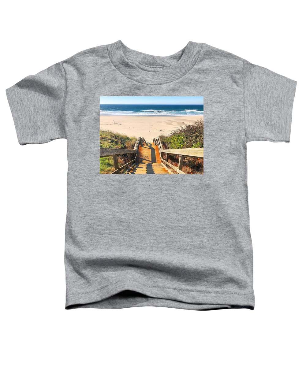 Beach Toddler T-Shirt featuring the photograph Steps To The Beach by Brian Eberly