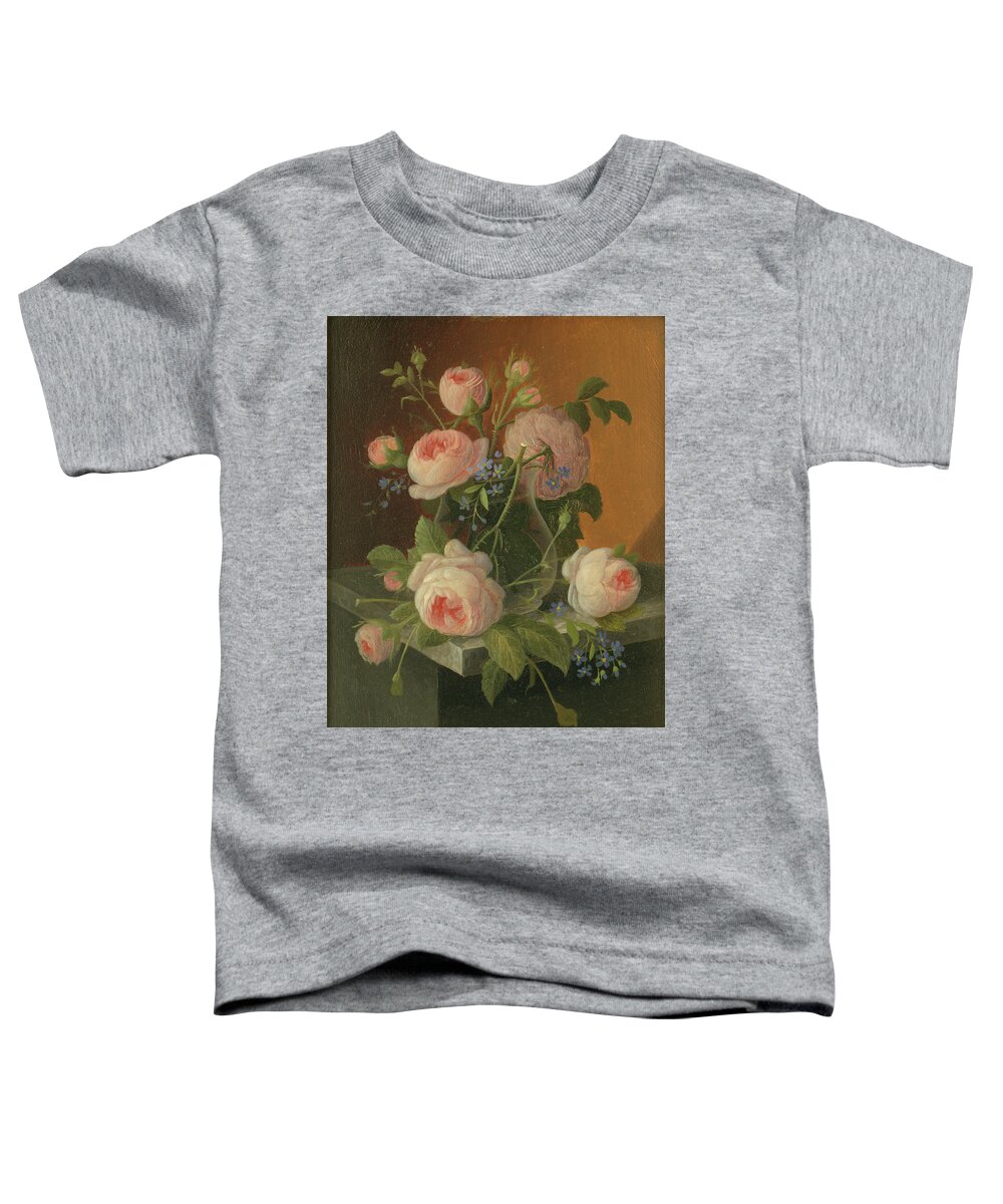 Still Toddler T-Shirt featuring the painting Still Life with Roses, circa 1860 by Severin Roesen