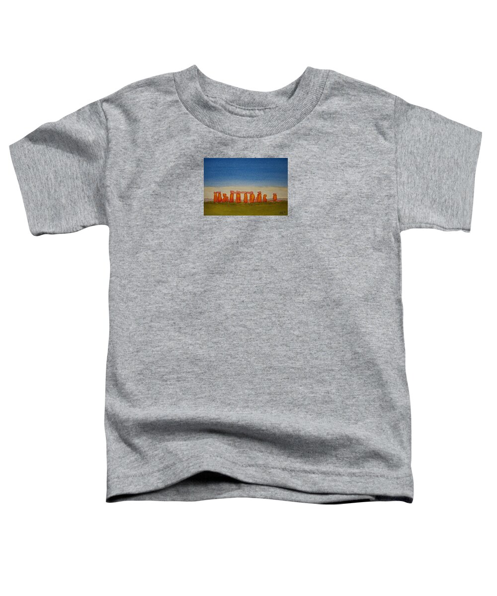 Watercolor Toddler T-Shirt featuring the painting Stones of Lore by John Klobucher