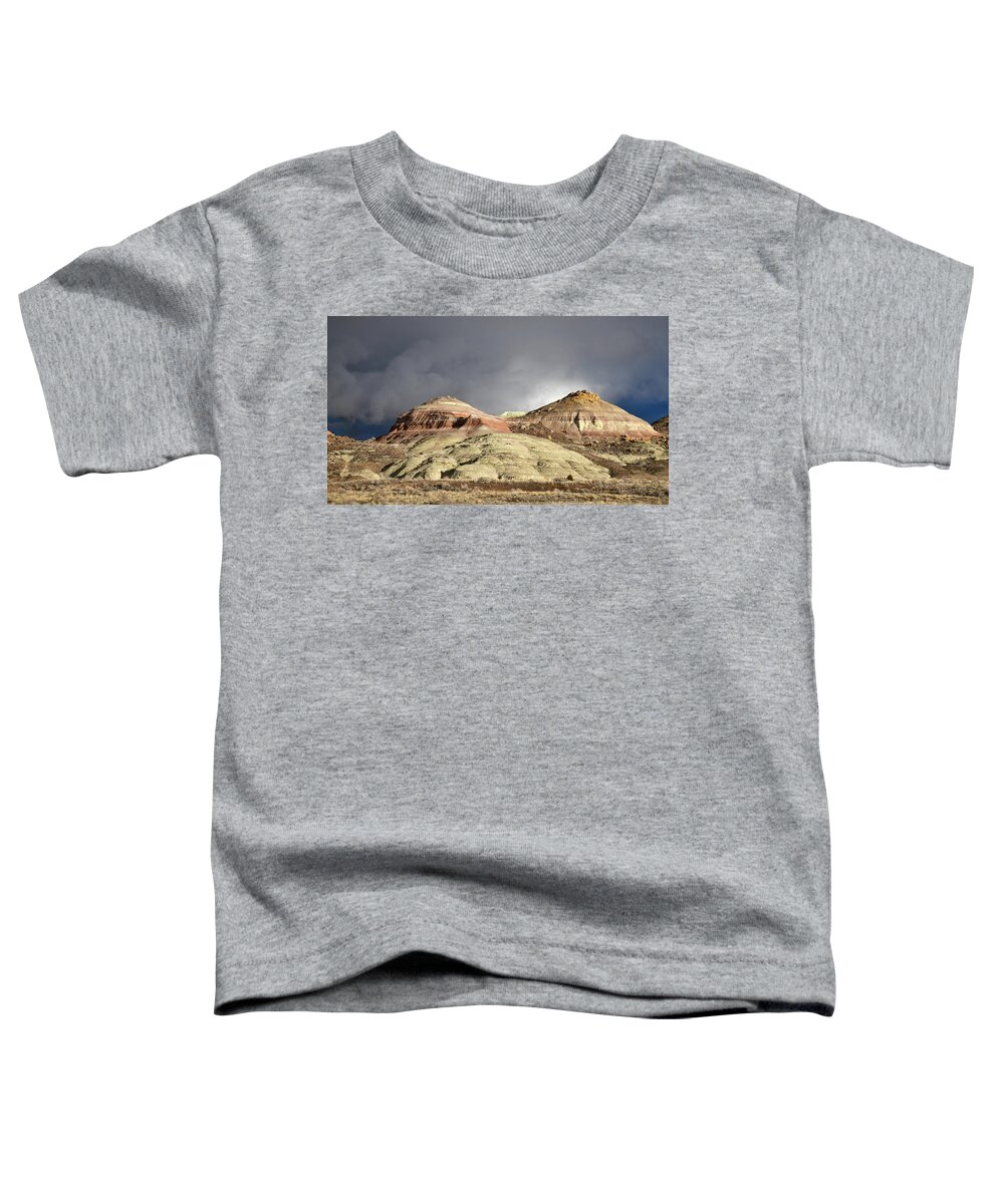 Ruby Mountain Toddler T-Shirt featuring the photograph Storm Rolls in Over Ruby Mountain by Ray Mathis