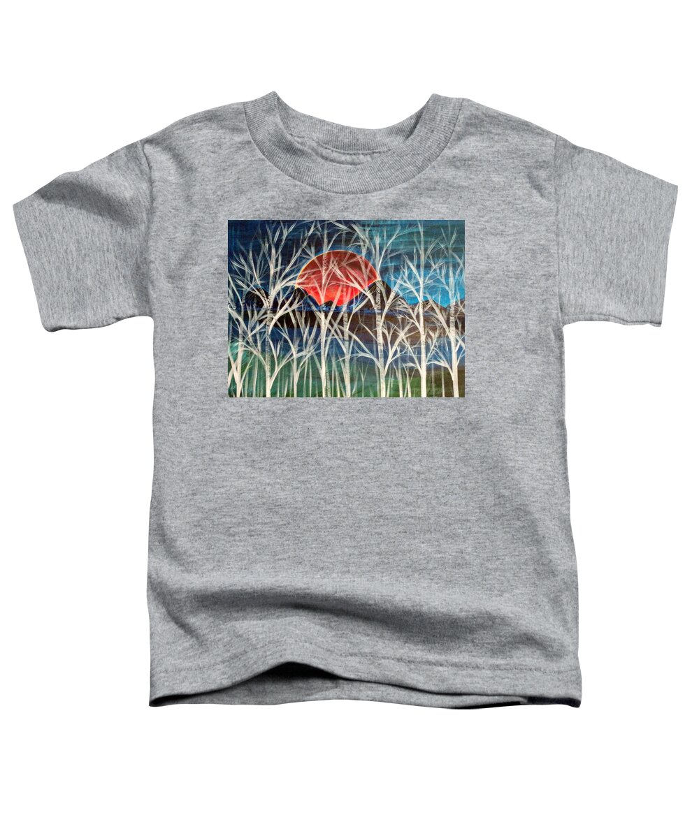 Landscape Toddler T-Shirt featuring the painting Summer Dreaming by Raji Musinipally