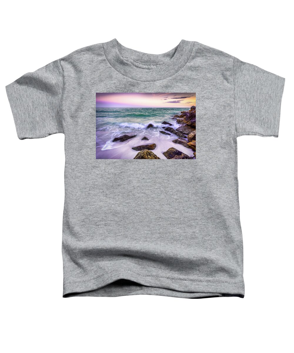 Sunset Toddler T-Shirt featuring the photograph Sunset at the East Jetty by Mike Whalen