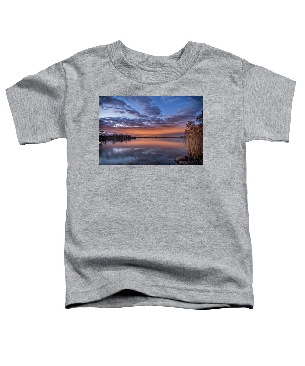 Reflections Toddler T-Shirt featuring the photograph Sunset Reflection by Russell Pugh