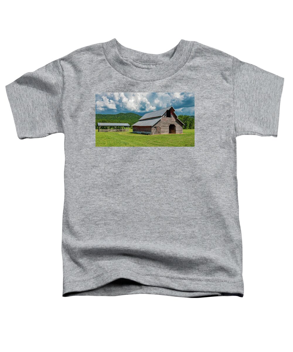 Country Toddler T-Shirt featuring the photograph Tennessee Barnscape by Marcy Wielfaert