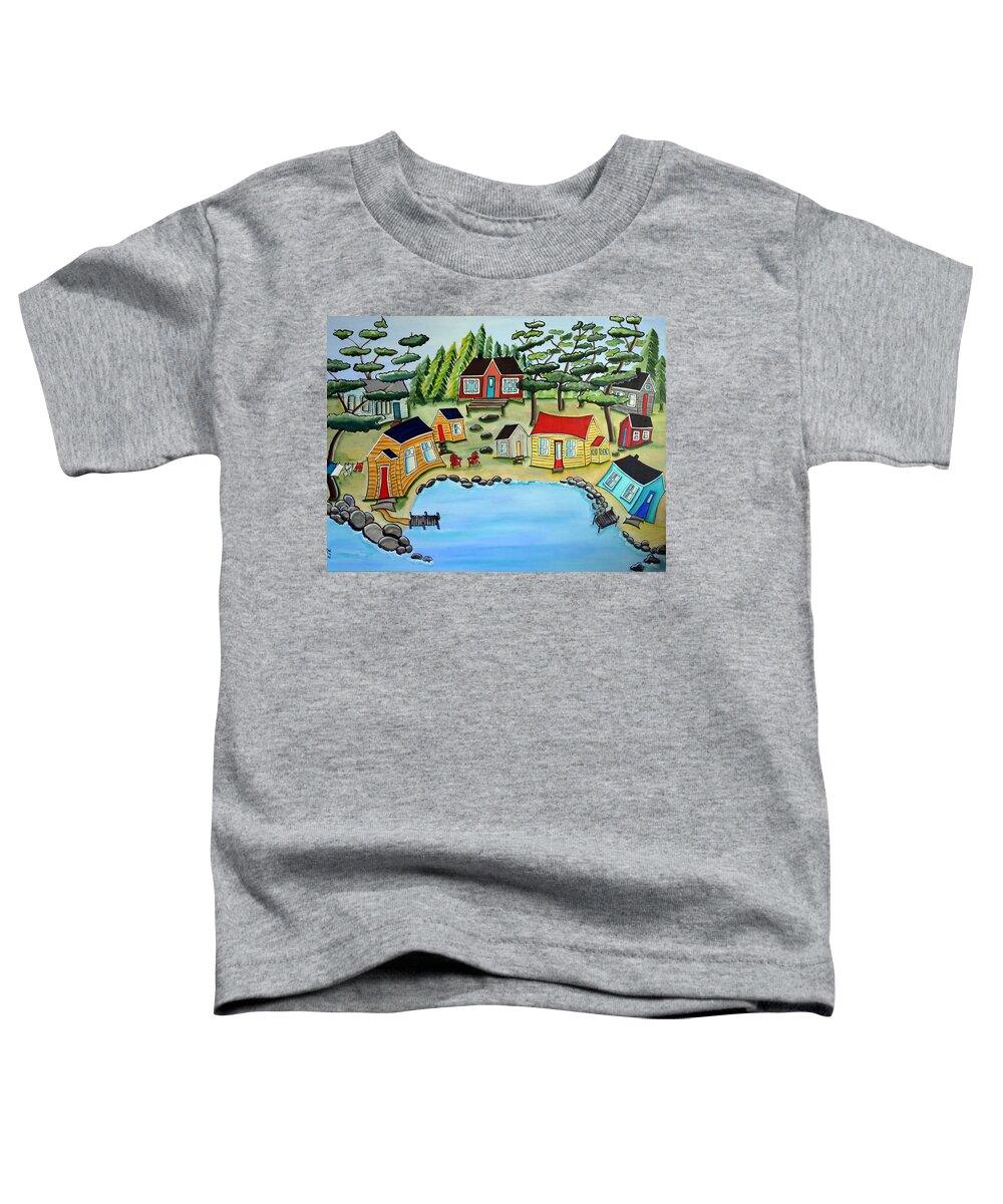 Abstract Toddler T-Shirt featuring the painting The Bunkies by Heather Lovat-Fraser
