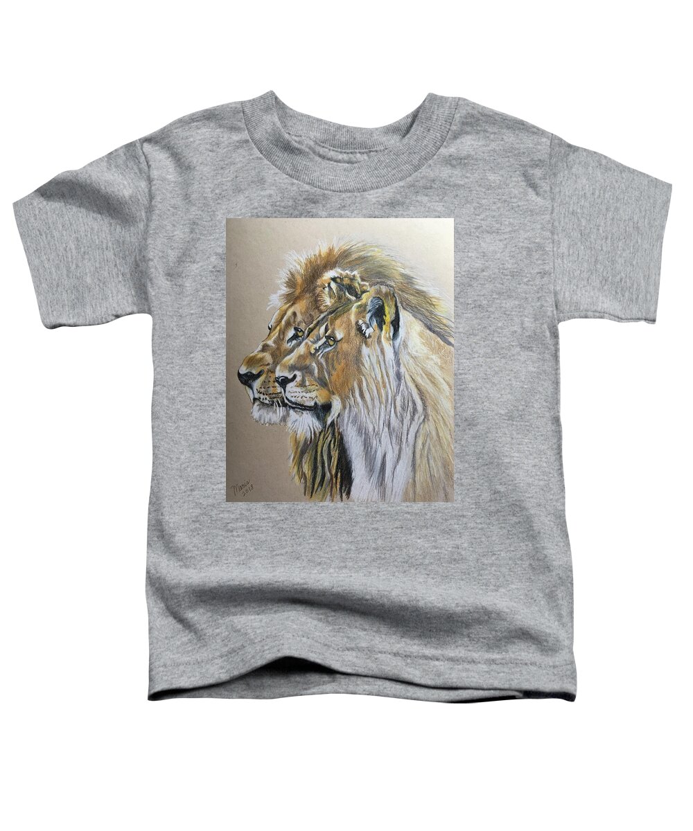 Animals Toddler T-Shirt featuring the painting The Couple by Maris Sherwood