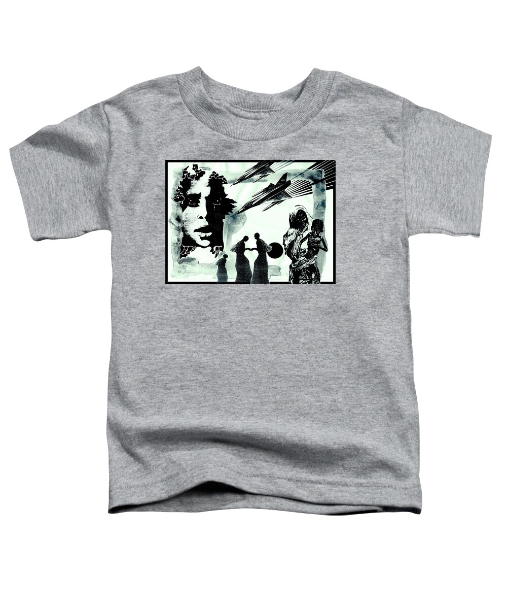 Wars Toddler T-Shirt featuring the digital art The INSANITY of Wars by Hartmut Jager