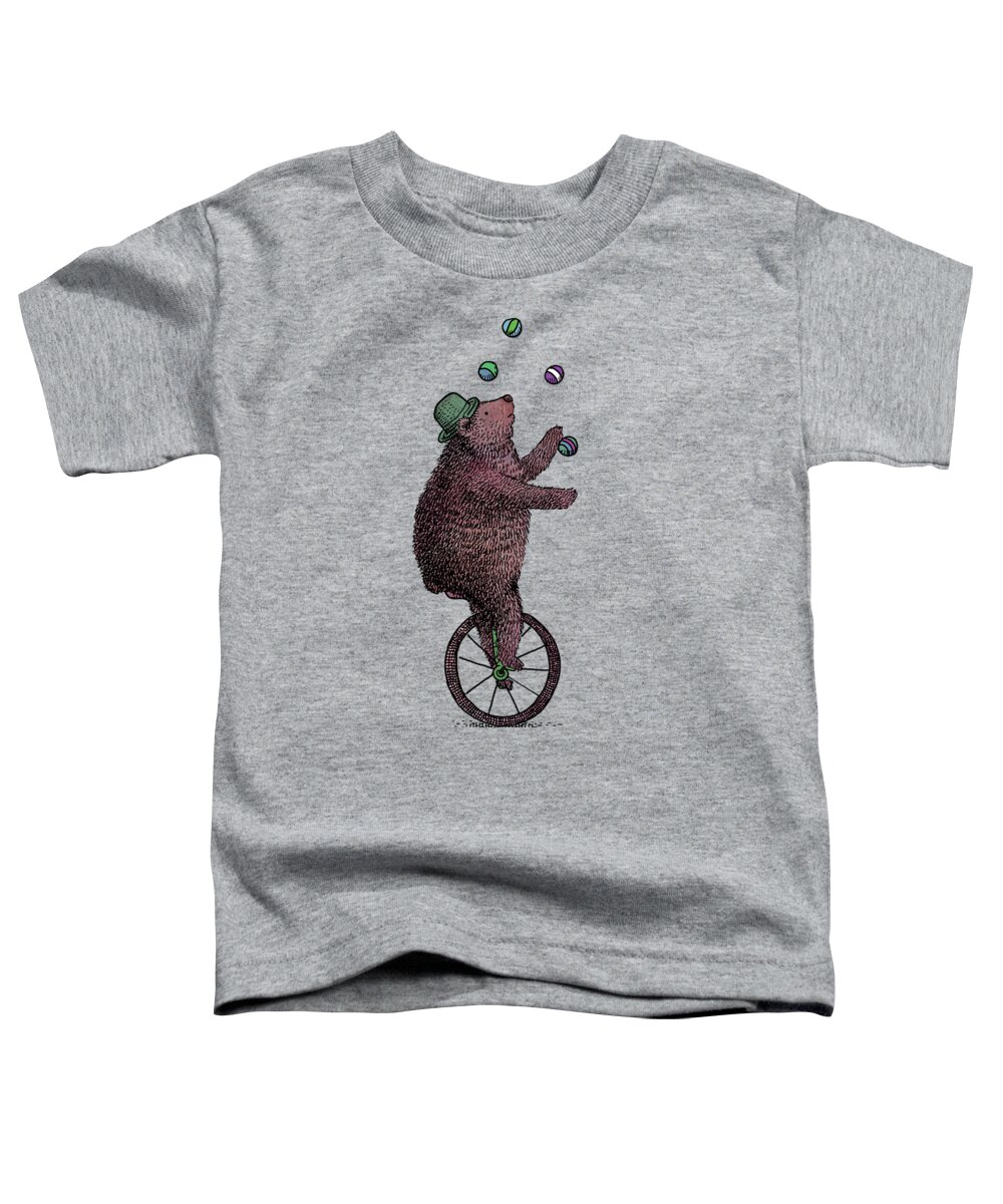 Bear Toddler T-Shirt featuring the drawing The Juggler by Eric Fan